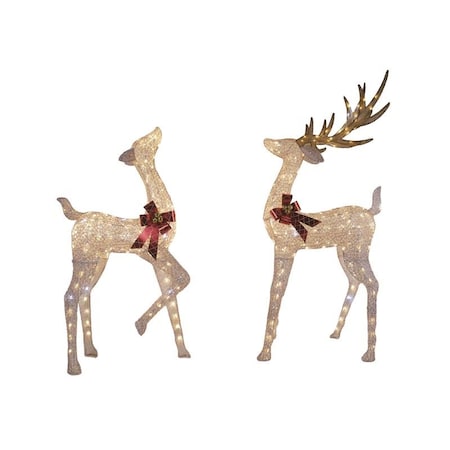 Celebrations Celebrations LED Warm White Buck/Doe 6 ft. Yard Decor 20DH1217S